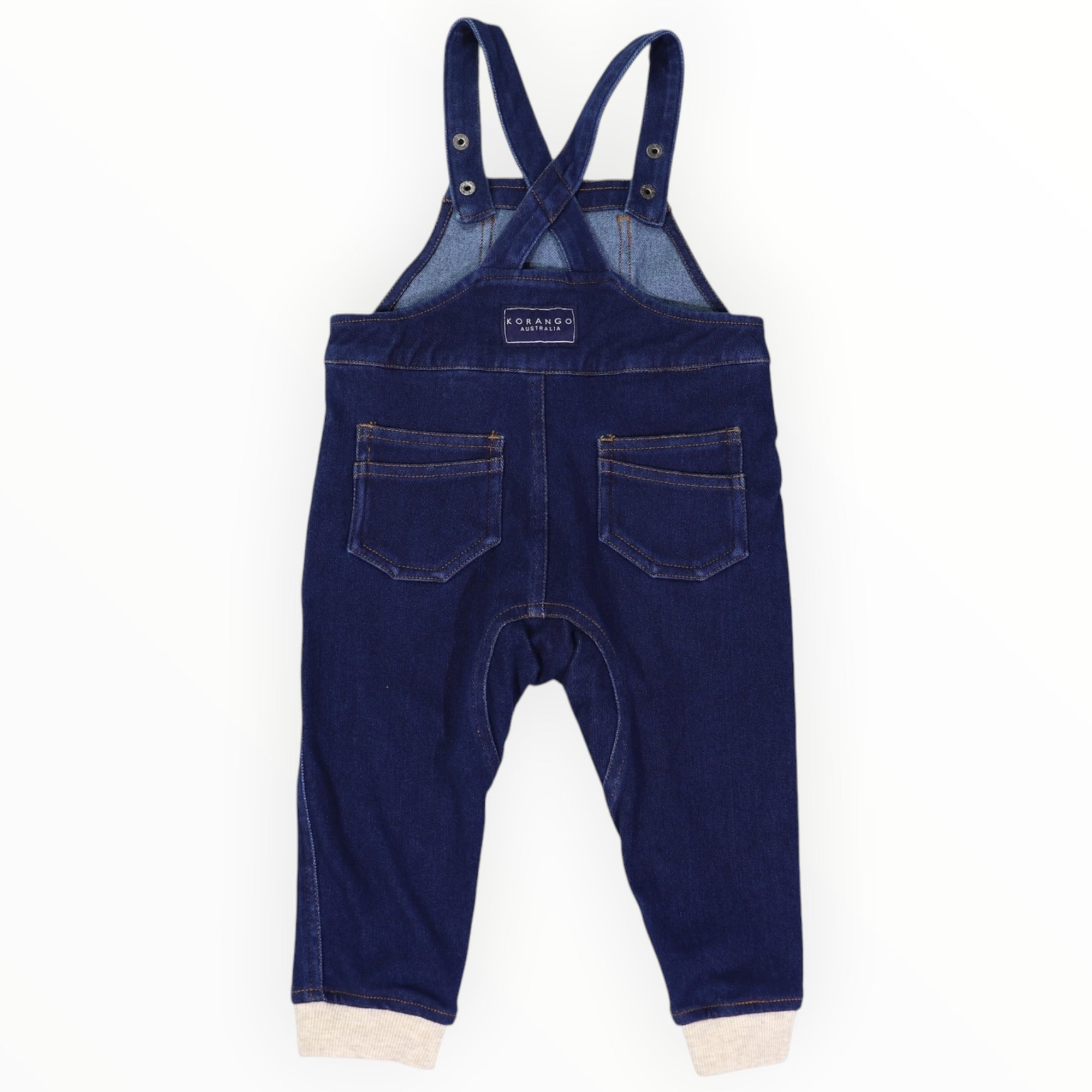 Soft Denim Overalls Dark