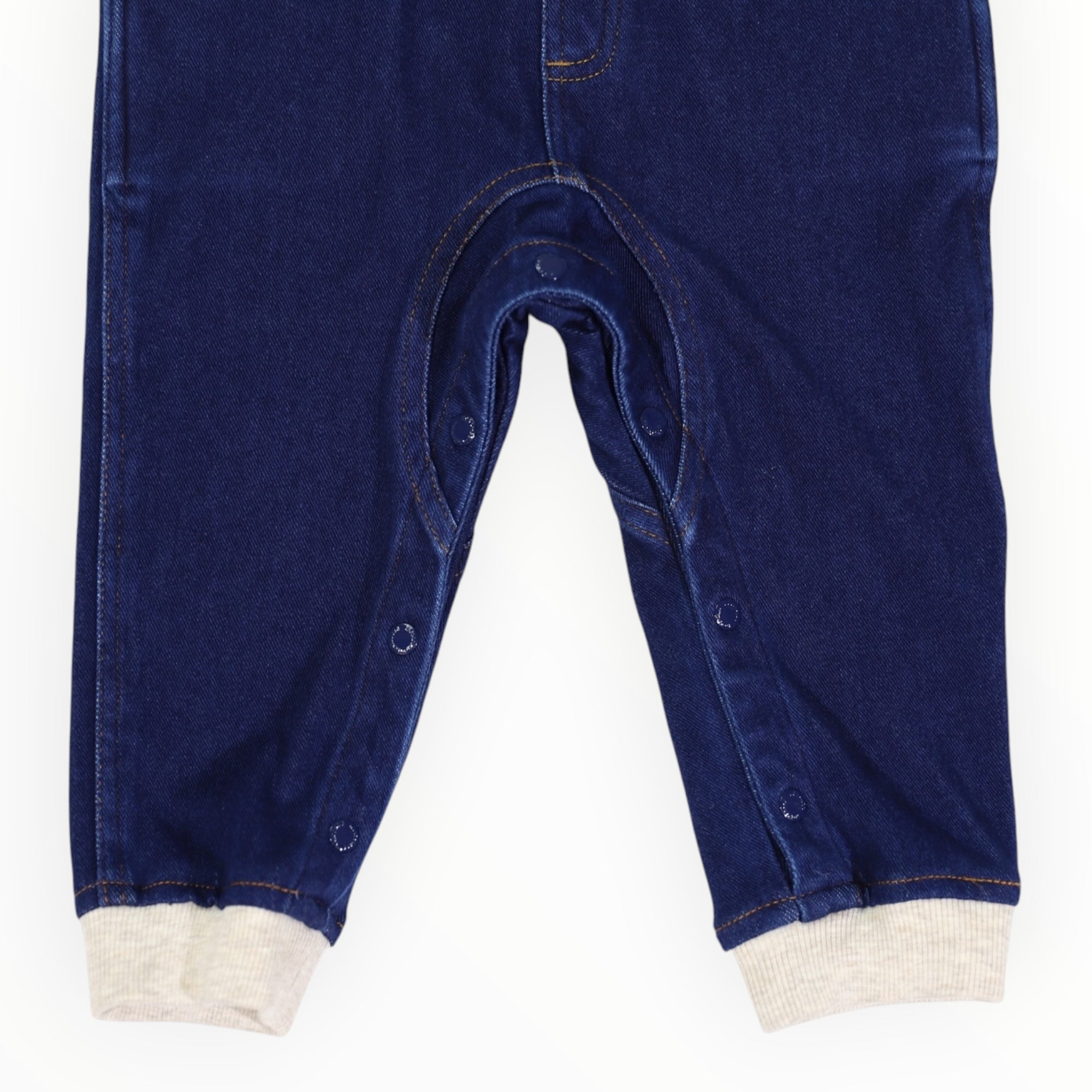 Soft Denim Overalls Dark