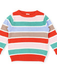 Striped Knit Sweater Brown