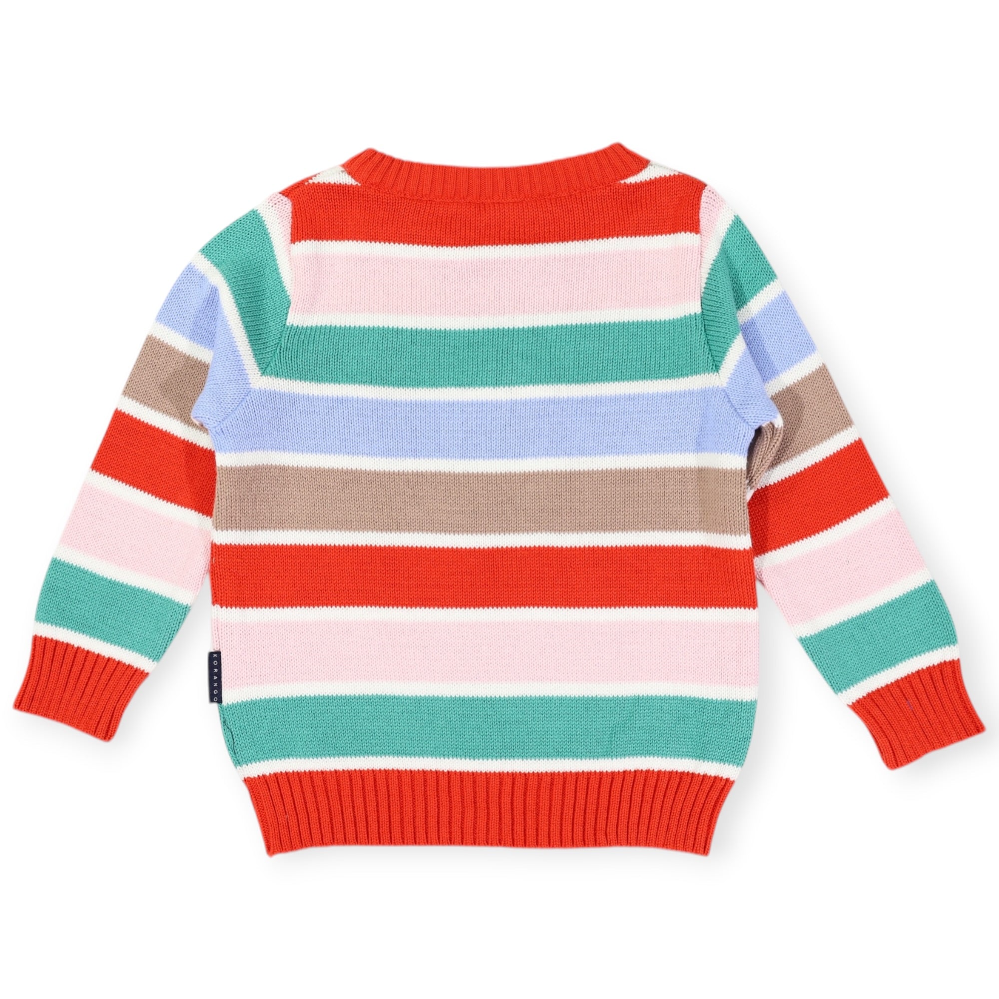 Striped Knit Sweater Brown