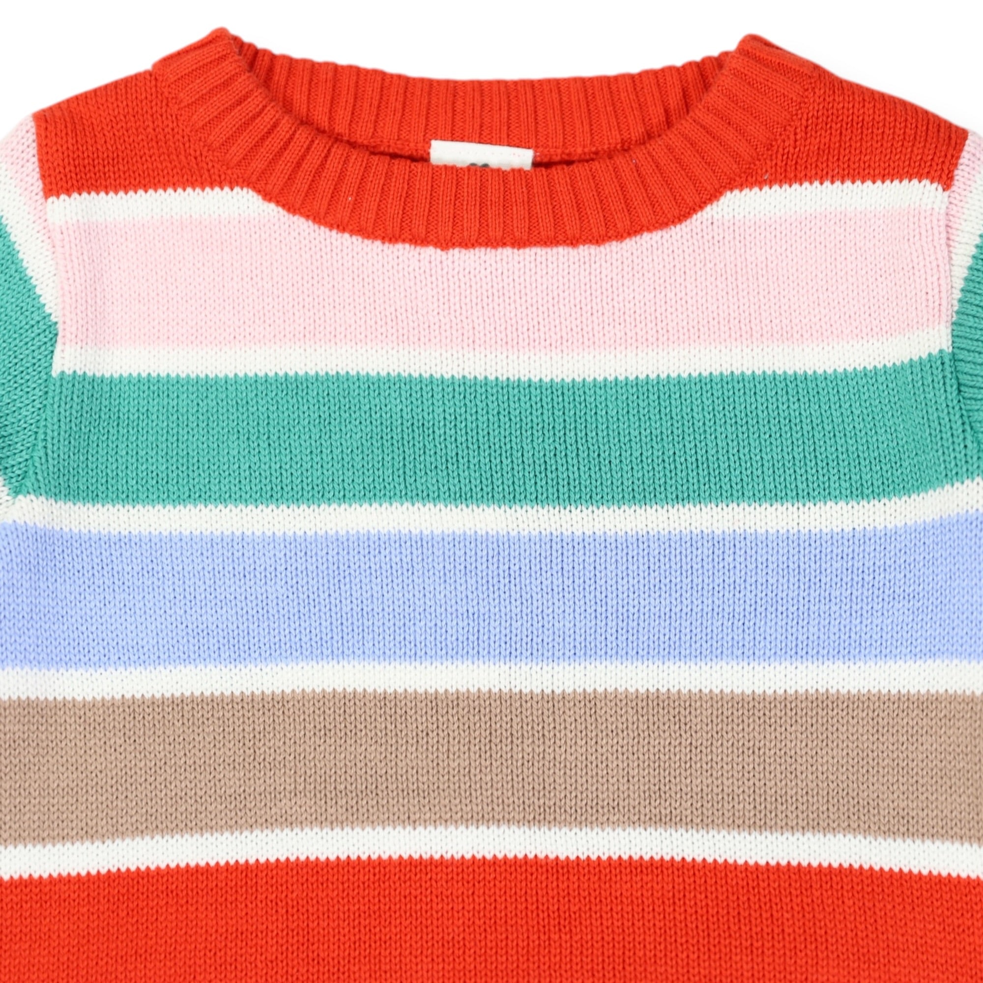 Striped Knit Sweater Brown