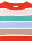 Striped Knit Sweater Brown