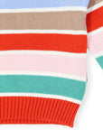 Striped Knit Sweater Brown