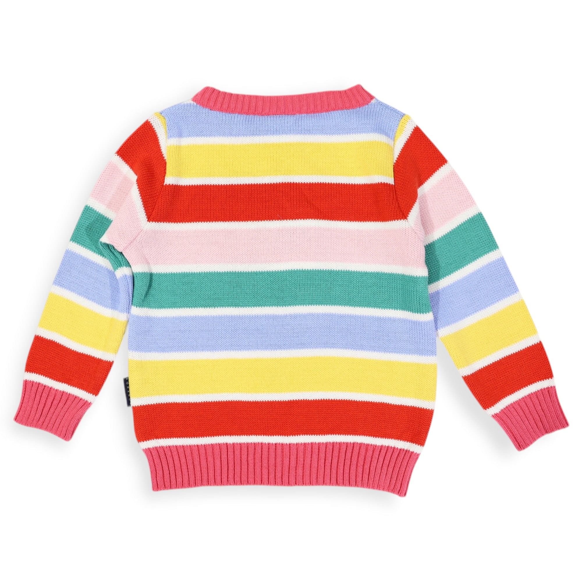 Striped Knit Sweater Yellow