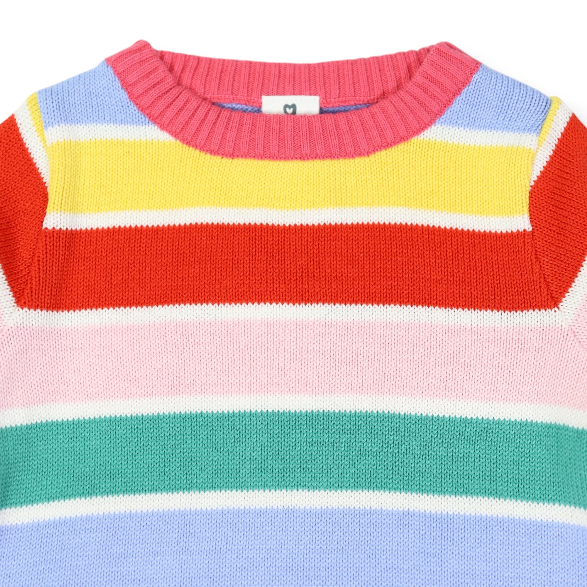 Striped Knit Sweater Yellow
