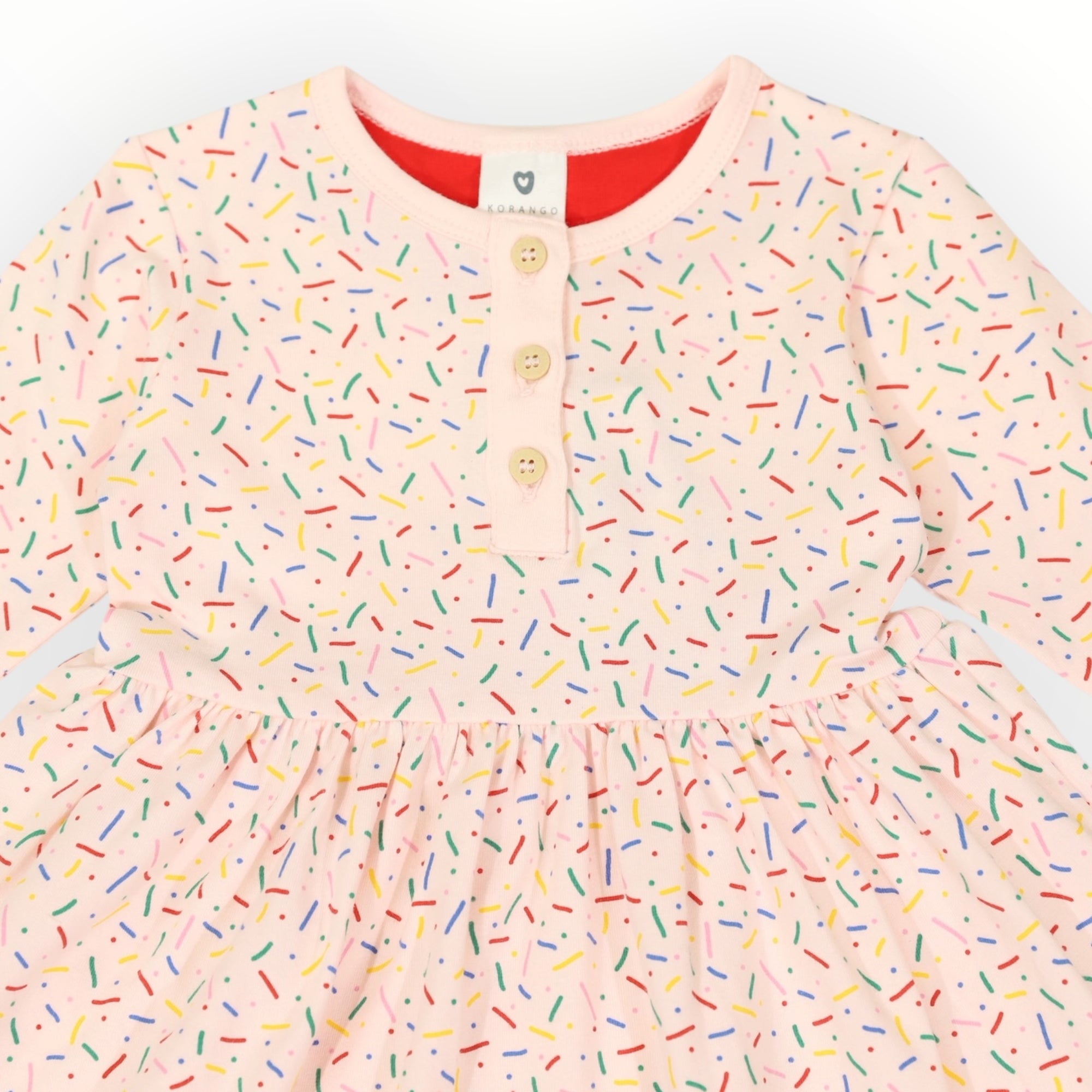 Sprinkles Cotton Dress Pink