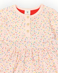 Sprinkles Cotton Dress Pink