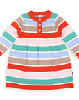 Striped Knit Dress Brown