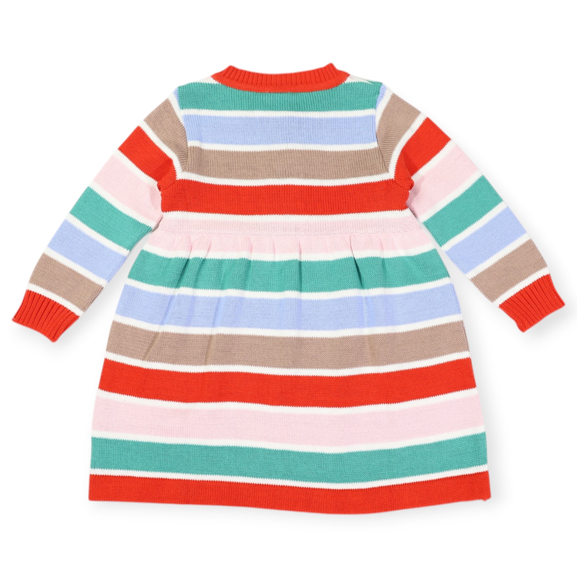 Striped Knit Dress Brown
