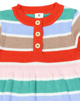 Striped Knit Dress Brown