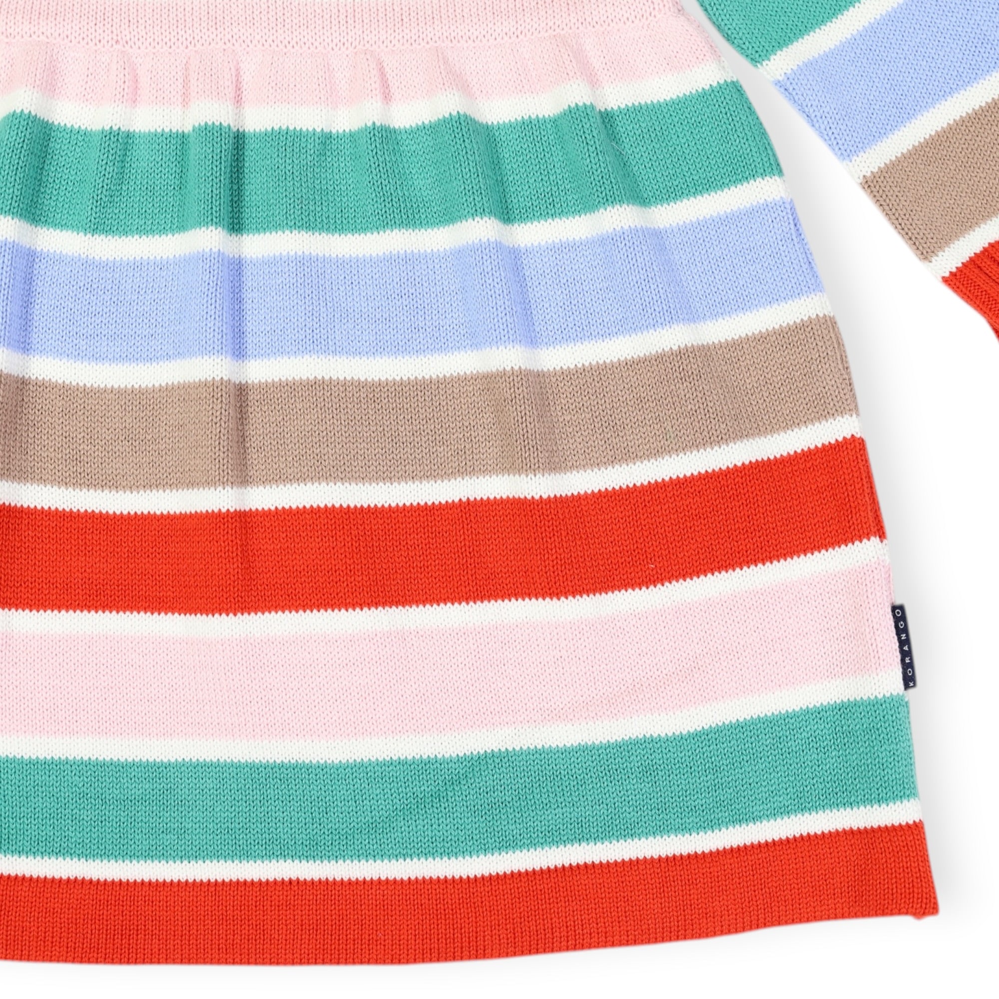 Striped Knit Dress Brown
