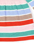 Striped Knit Dress Brown