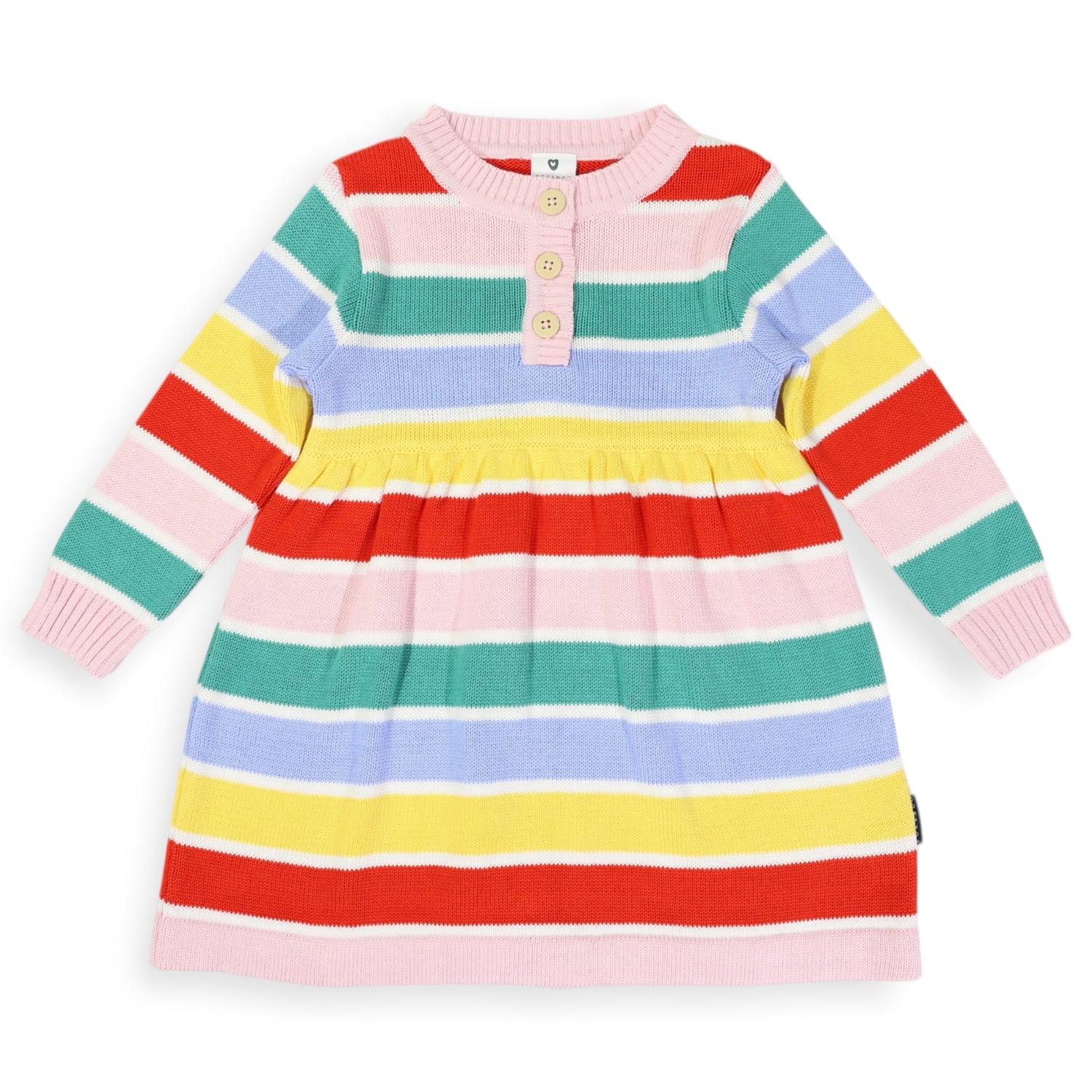 Striped Knit Dress Yellow