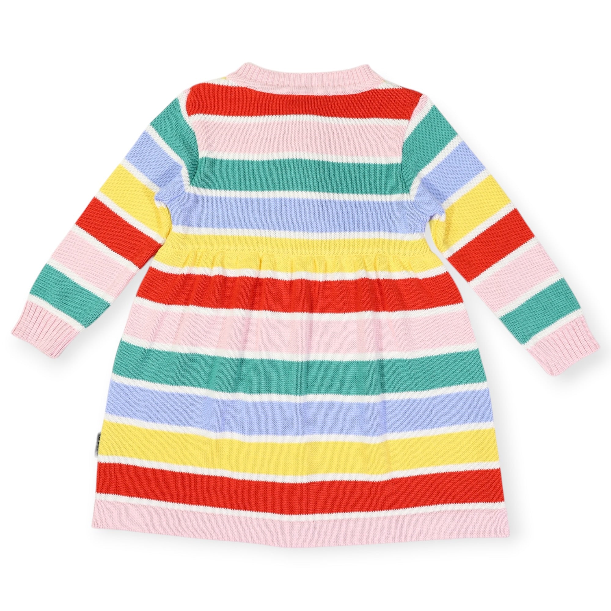 Striped Knit Dress Yellow