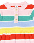Striped Knit Dress Yellow