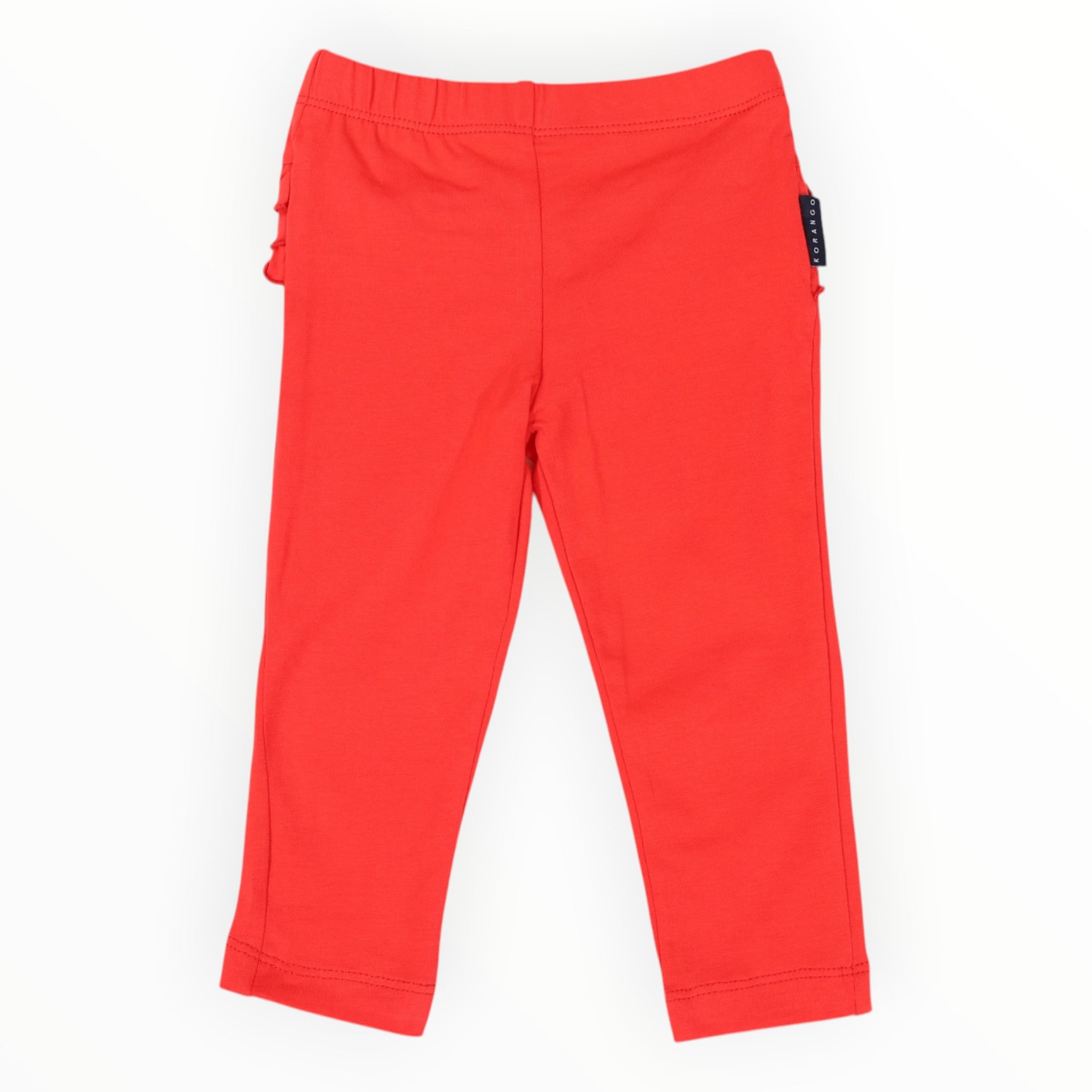 Cotton Legging with Ruffle Red