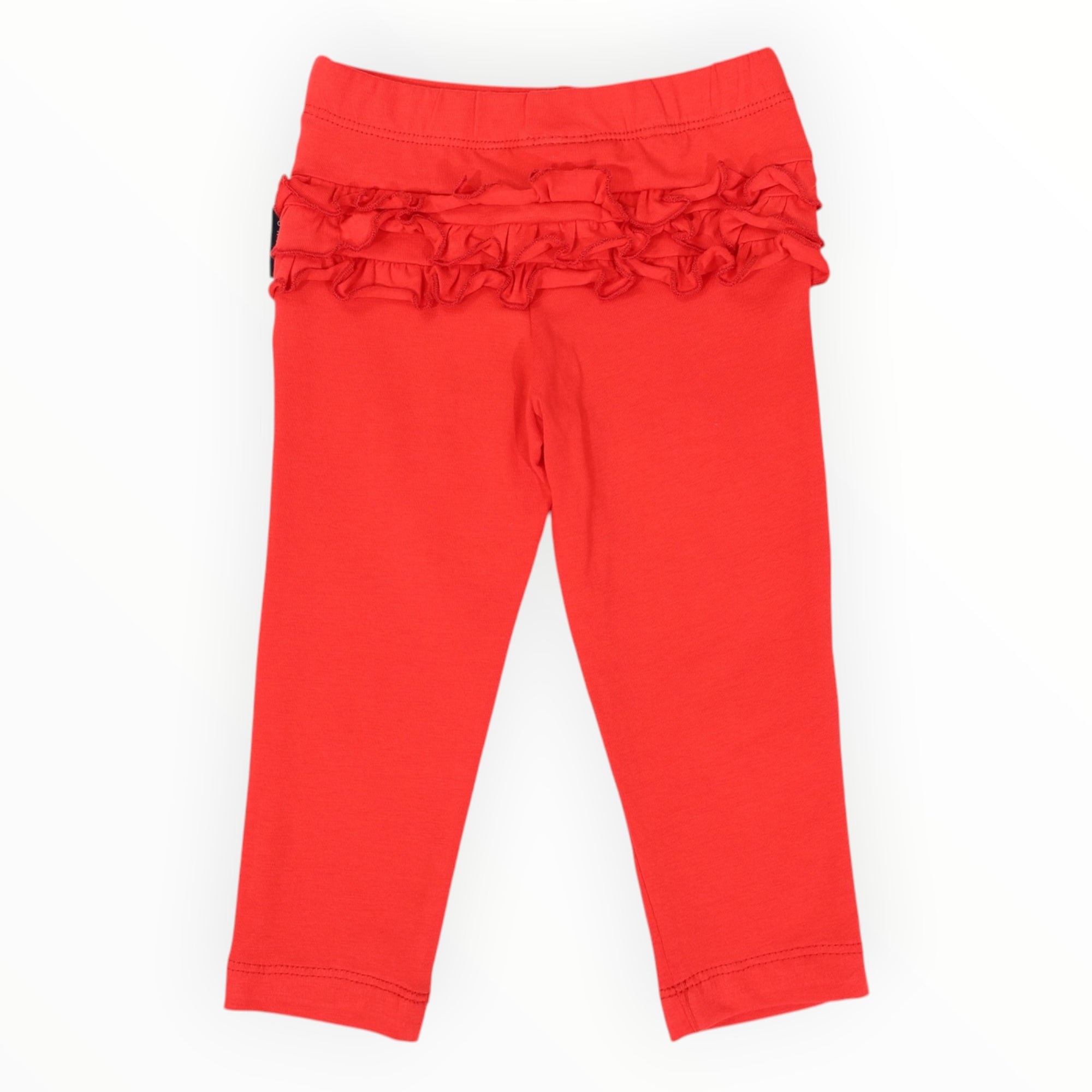 Cotton Legging with Ruffle Red