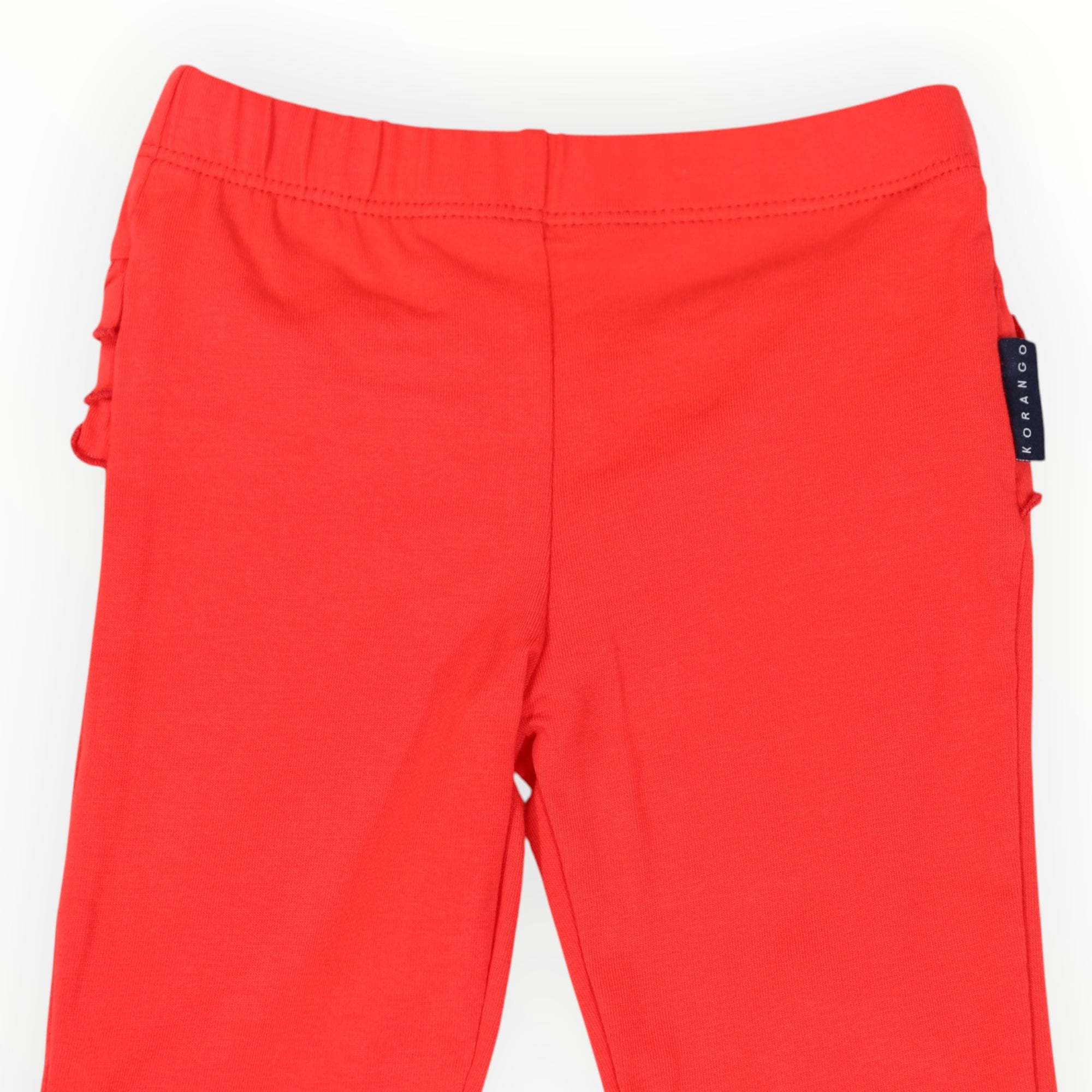 Cotton Legging with Ruffle Red