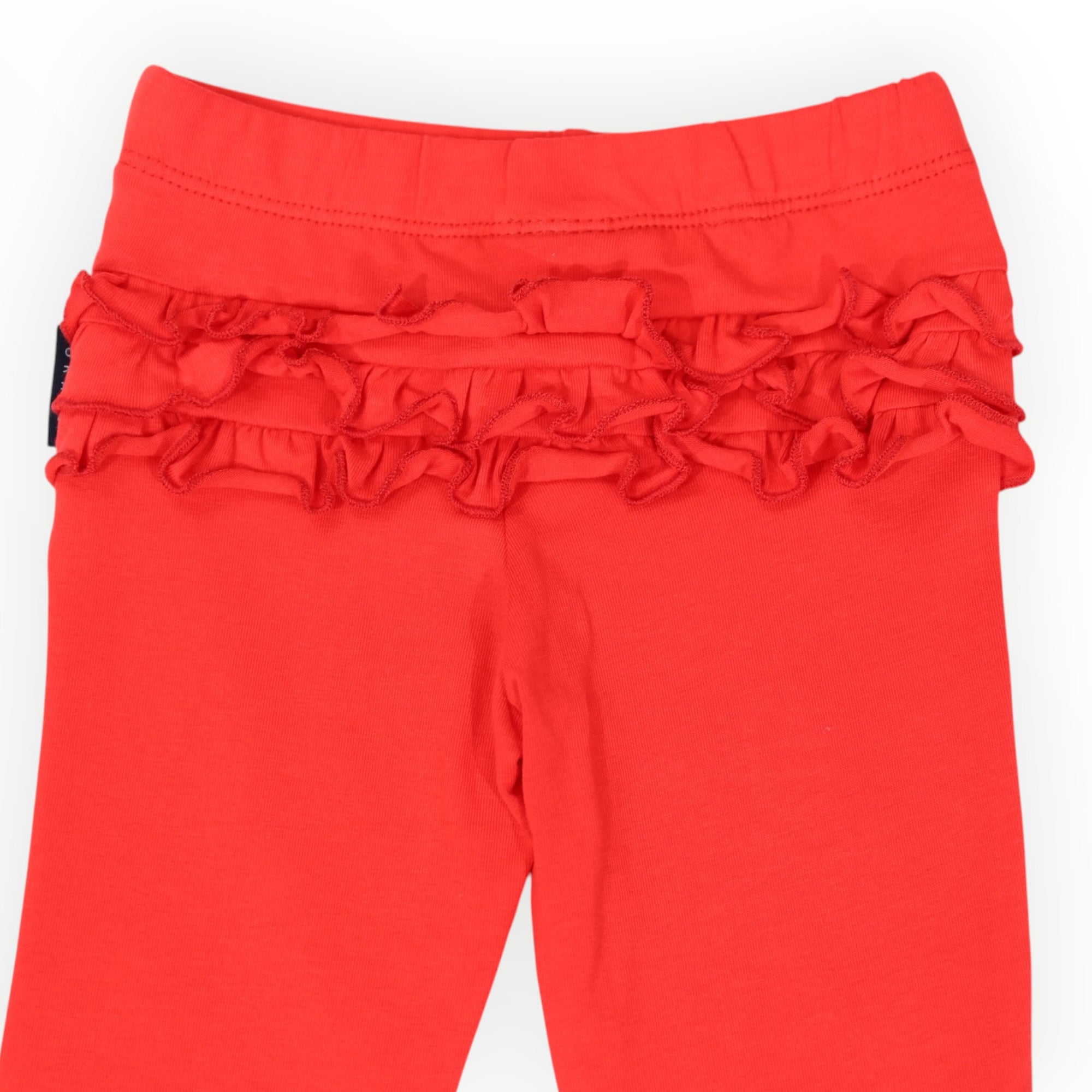 Cotton Legging with Ruffle Red
