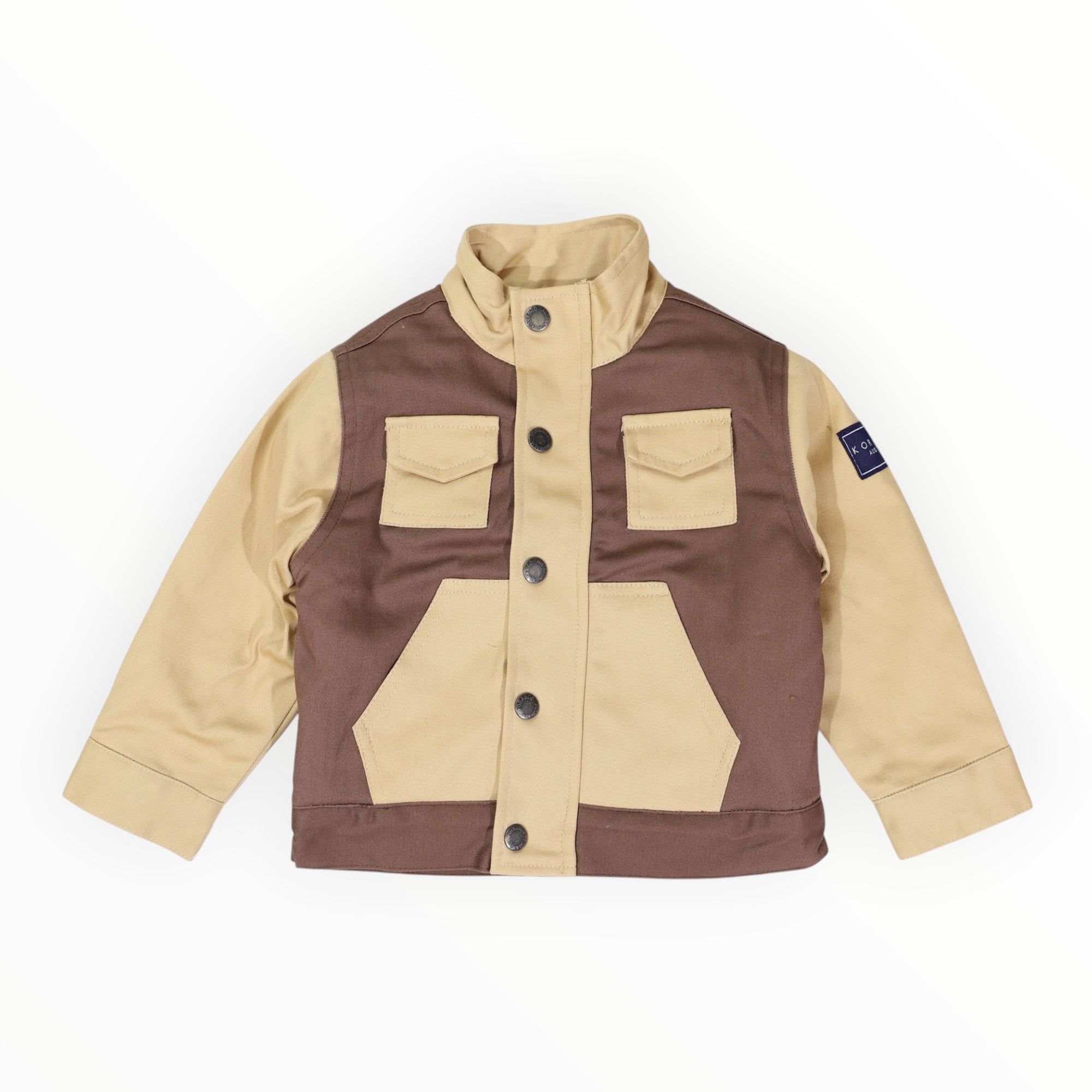 Sherpa Lined Twill Jacket Brown