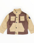 Sherpa Lined Twill Jacket Brown