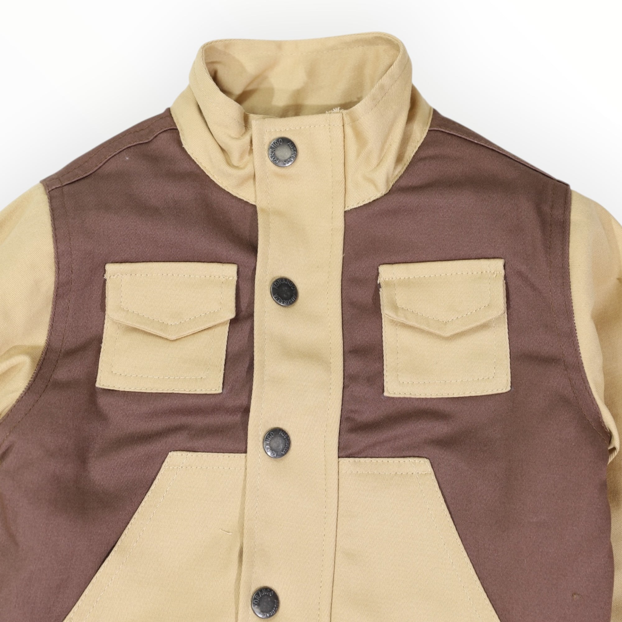 Sherpa Lined Twill Jacket Brown
