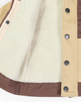 Sherpa Lined Twill Jacket Brown