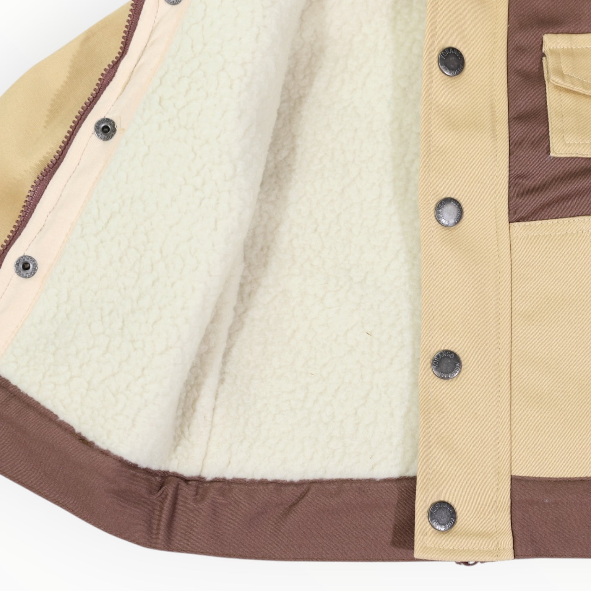 Sherpa Lined Twill Jacket Sand