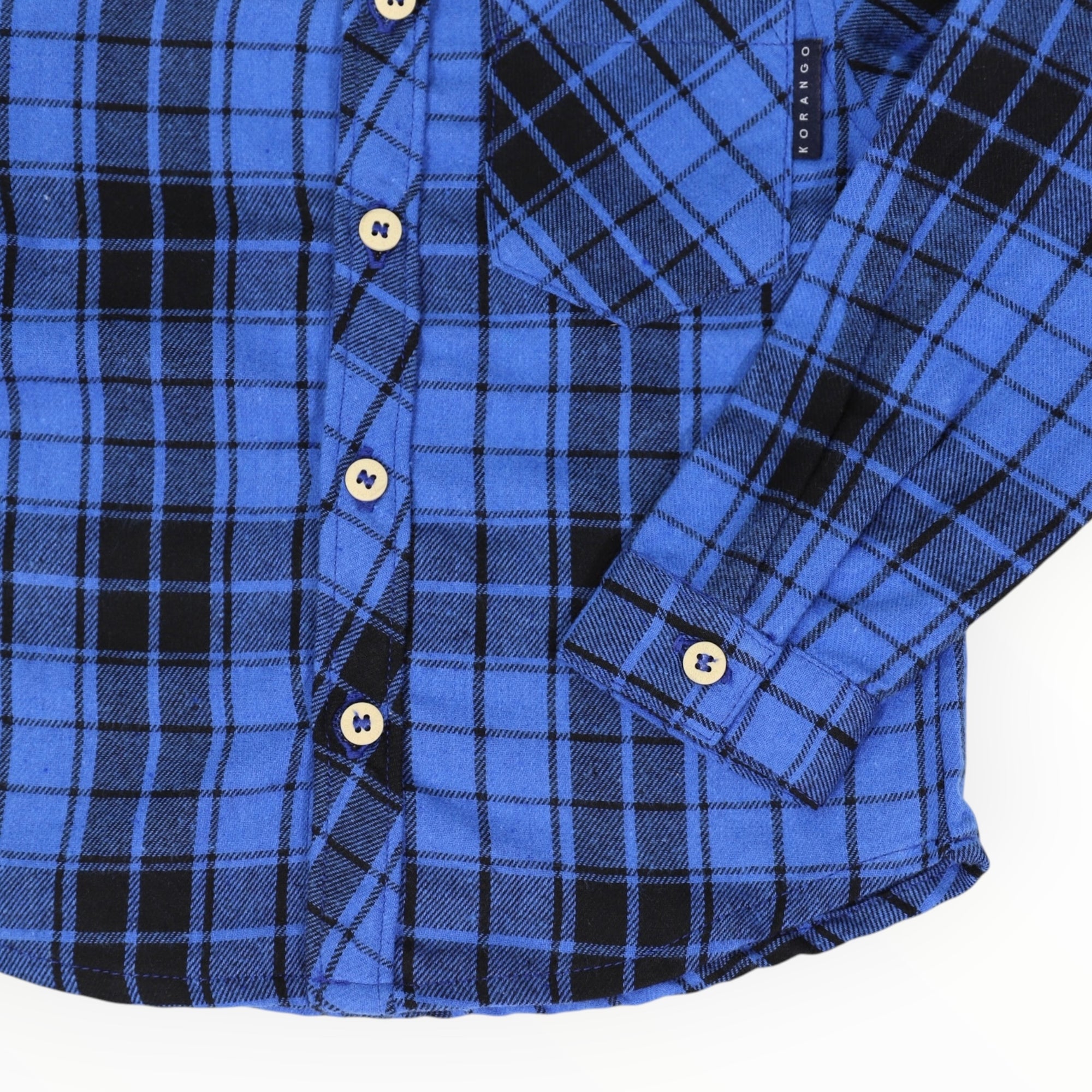 Cotton Flannel Shirt Blue