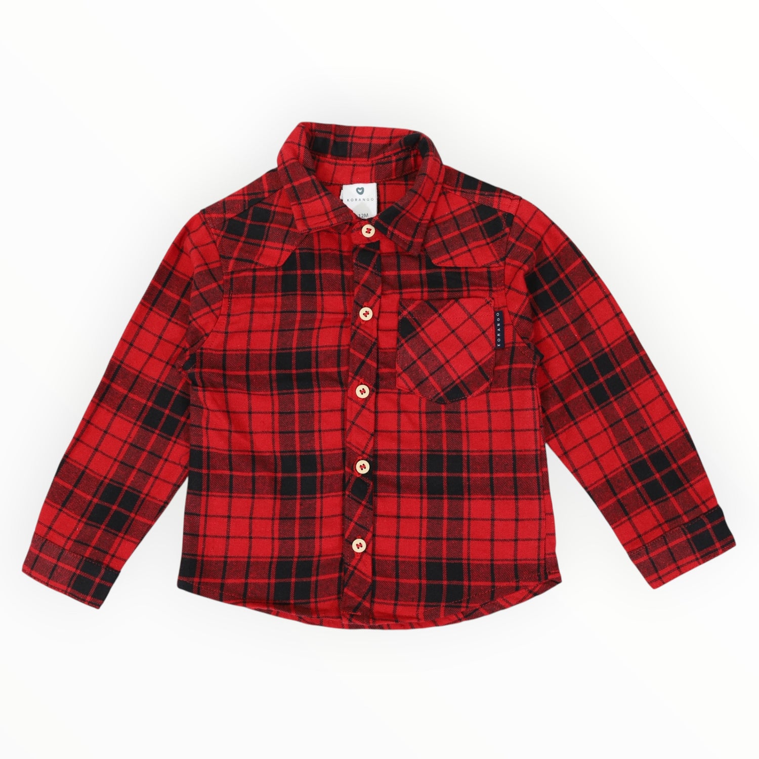 Cotton Flannel Shirt Red
