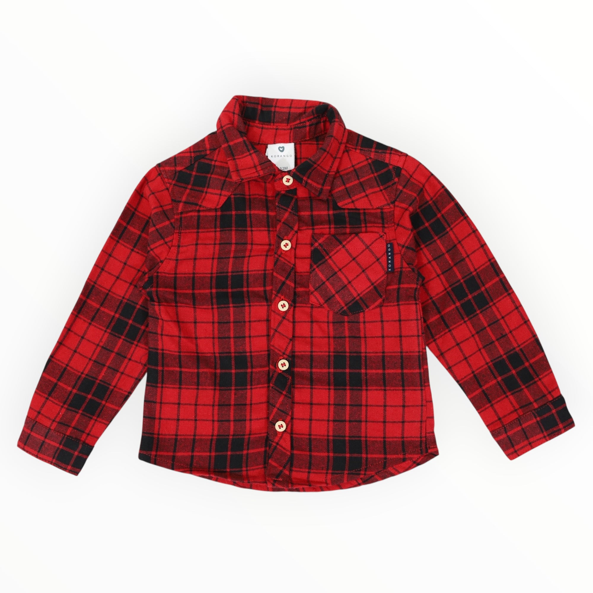 Cotton Flannel Shirt Red