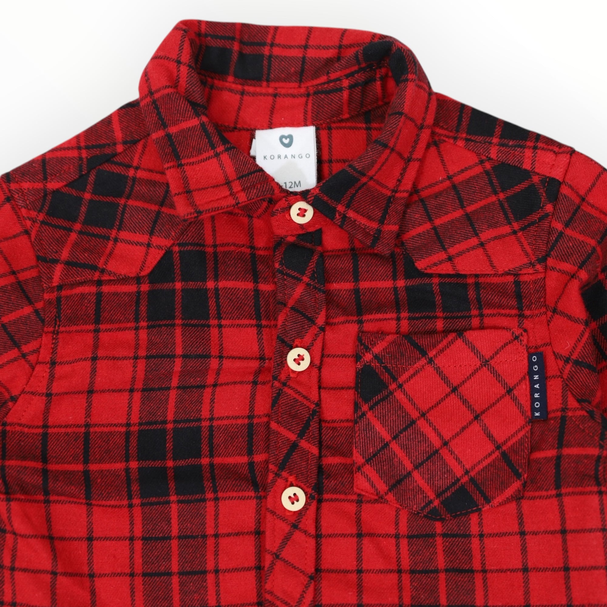 Cotton Flannel Shirt Red