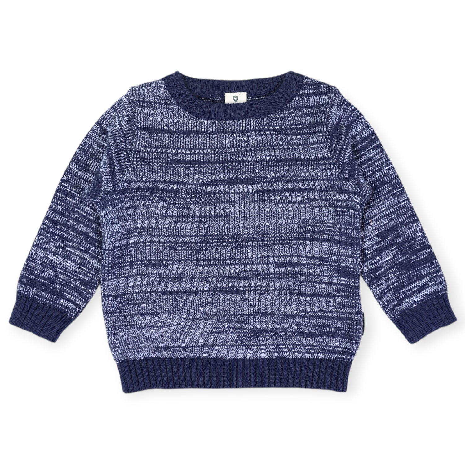 Fleck Knit Sweater Blue