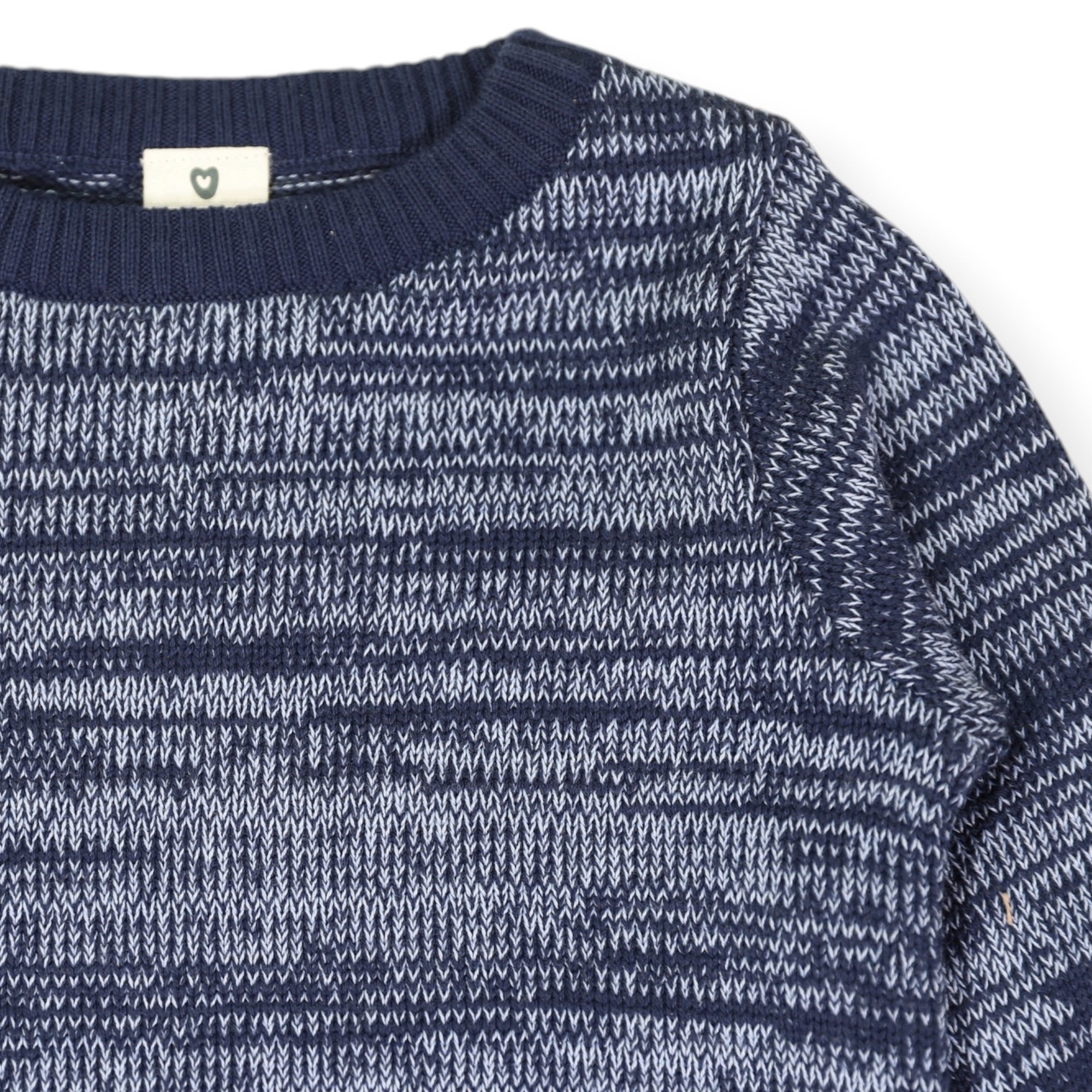 Fleck Knit Sweater Blue