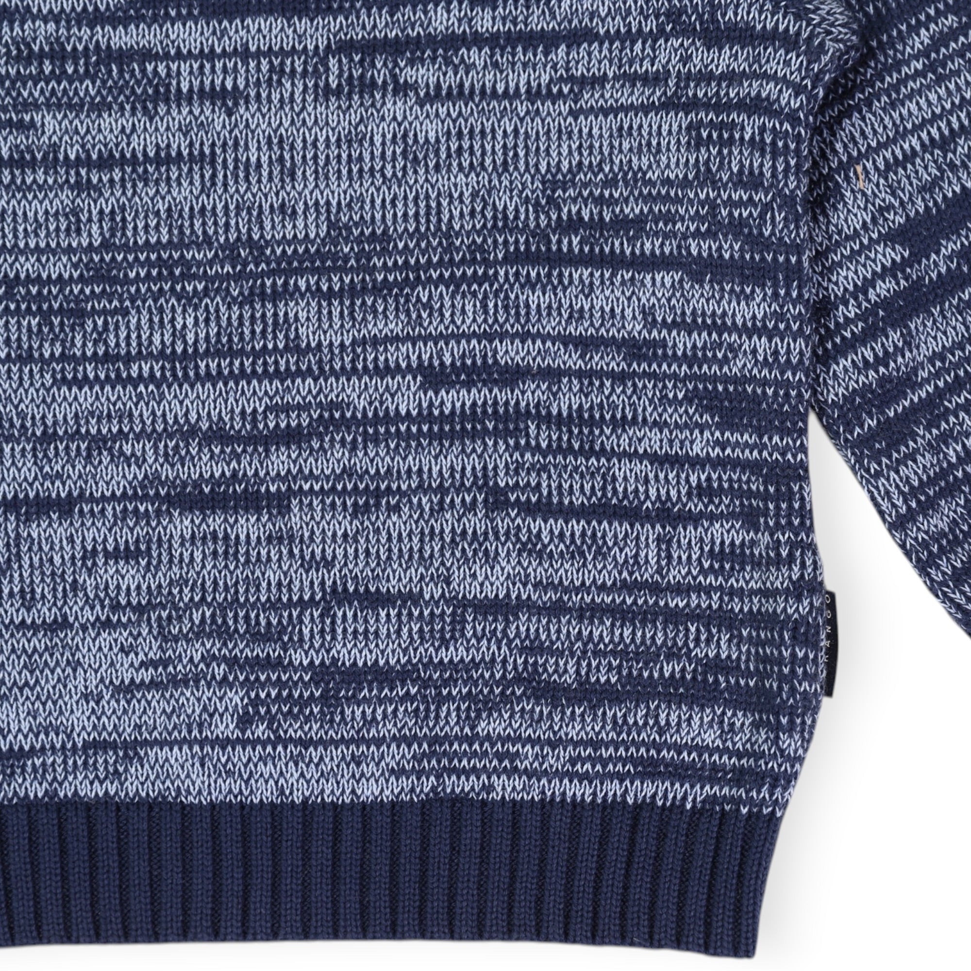 Fleck Knit Sweater Blue