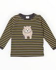 Bear Striped Top Charcoal
