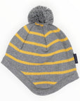 Cotton Striped Beanie Mustard Stripe