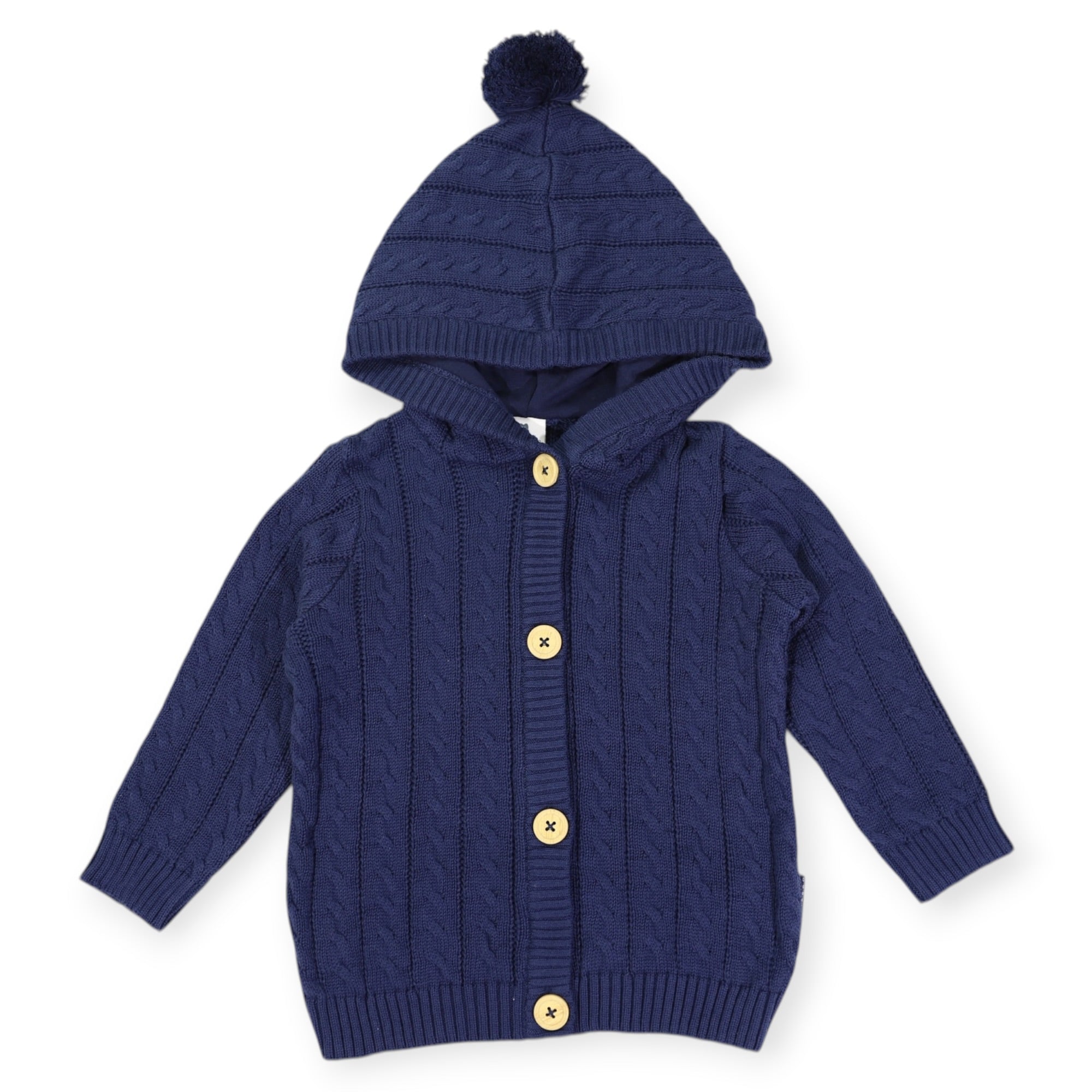Cable Knit Jacket Classic Navy