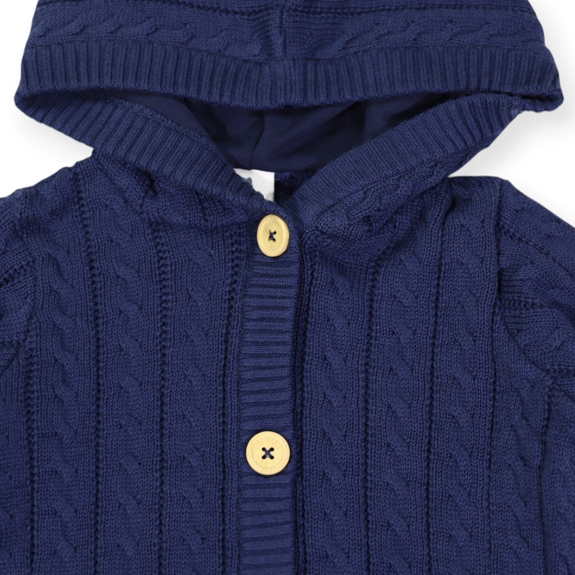 Cable Knit Jacket Classic Navy