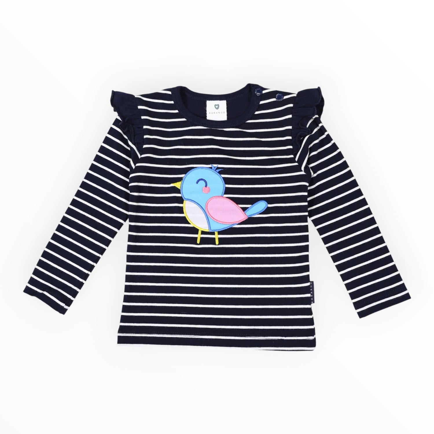 Pretty Bird Striped Top Navy