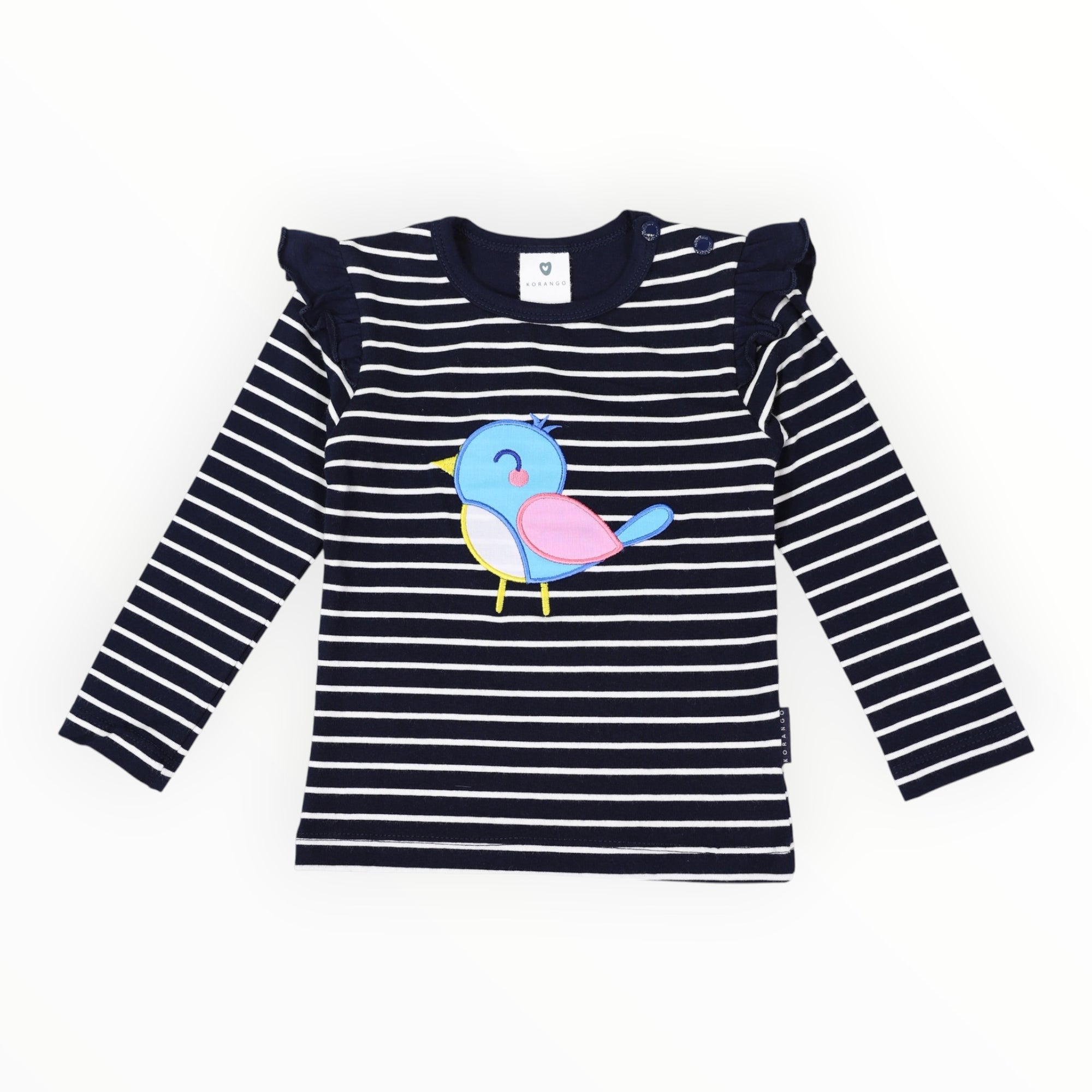 Pretty Bird Striped Top Navy