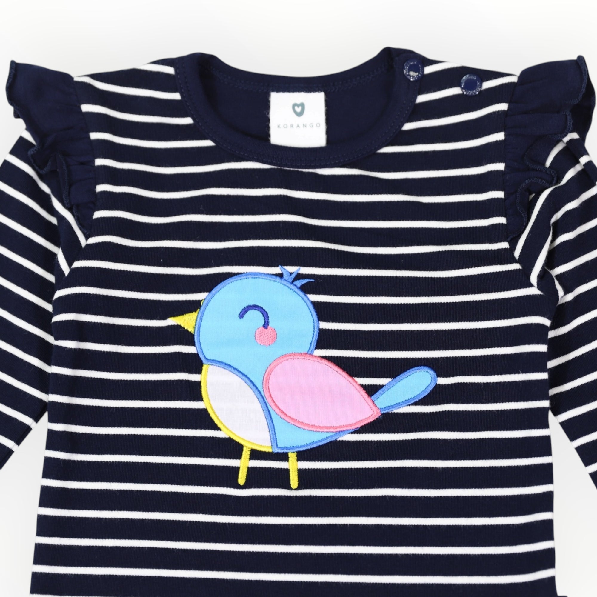 Pretty Bird Striped Top Navy