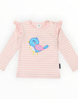Pretty Bird Striped Top Pink