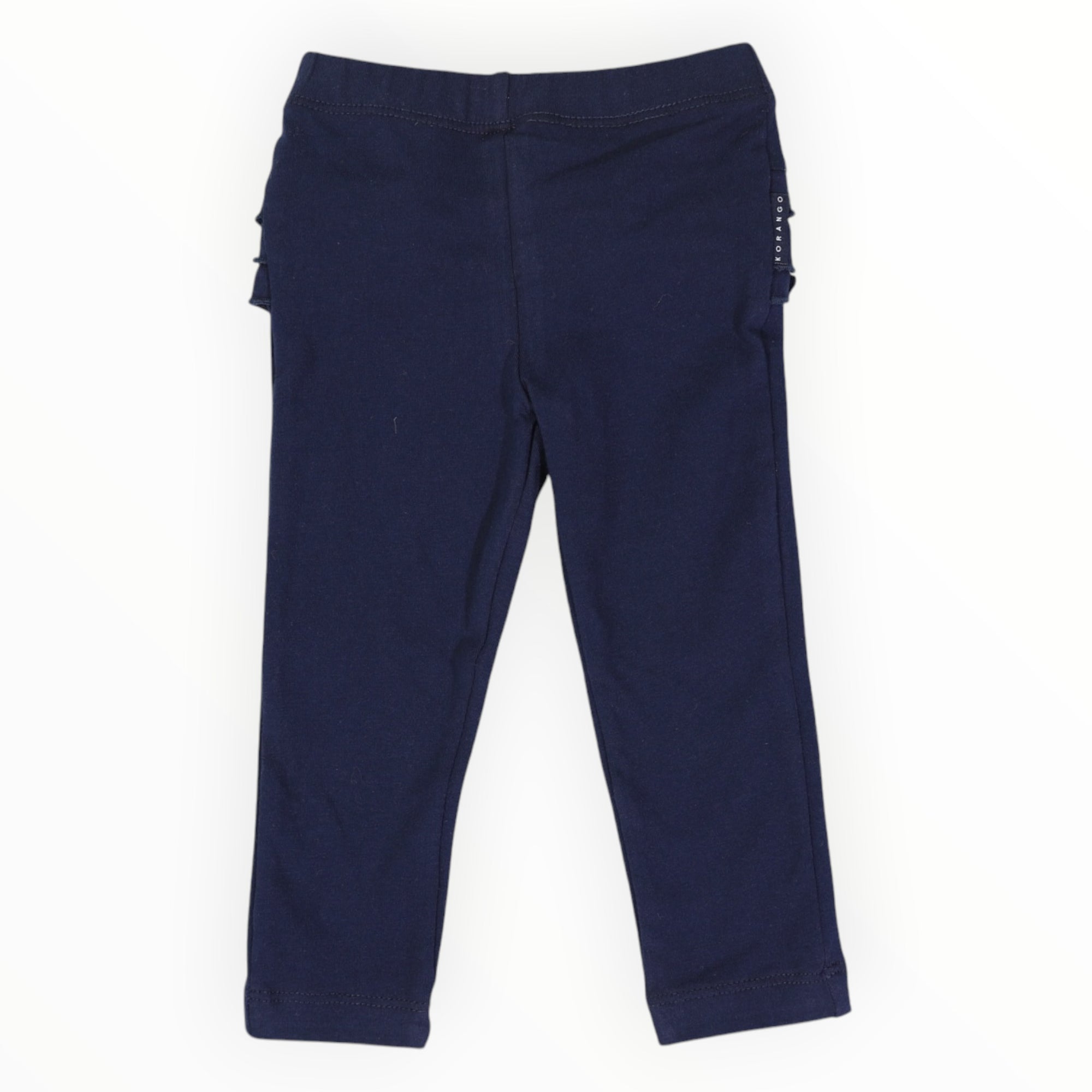 Cotton Navy Legging with Ruffle