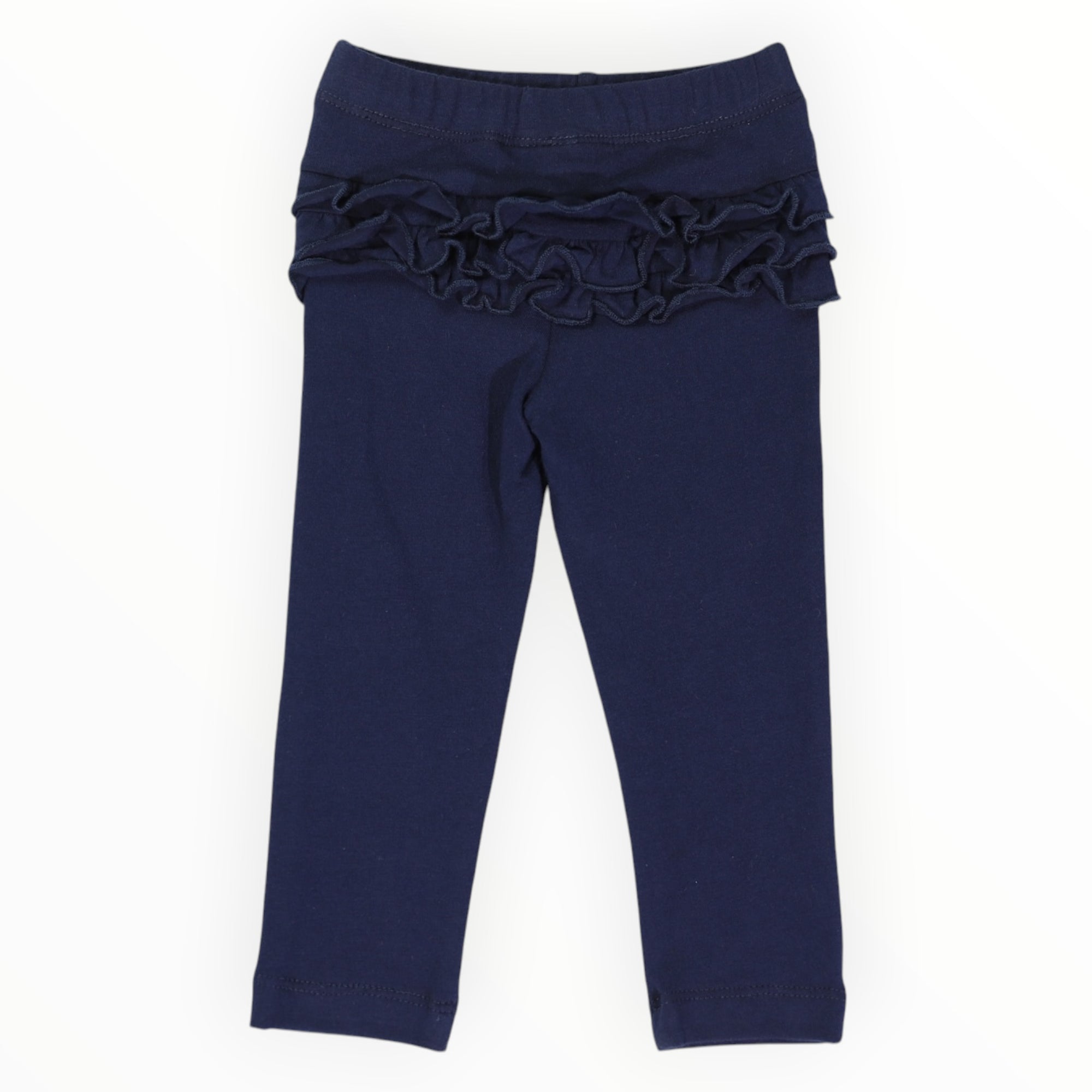 Cotton Navy Legging with Ruffle