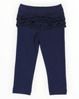 Cotton Navy Legging with Ruffle