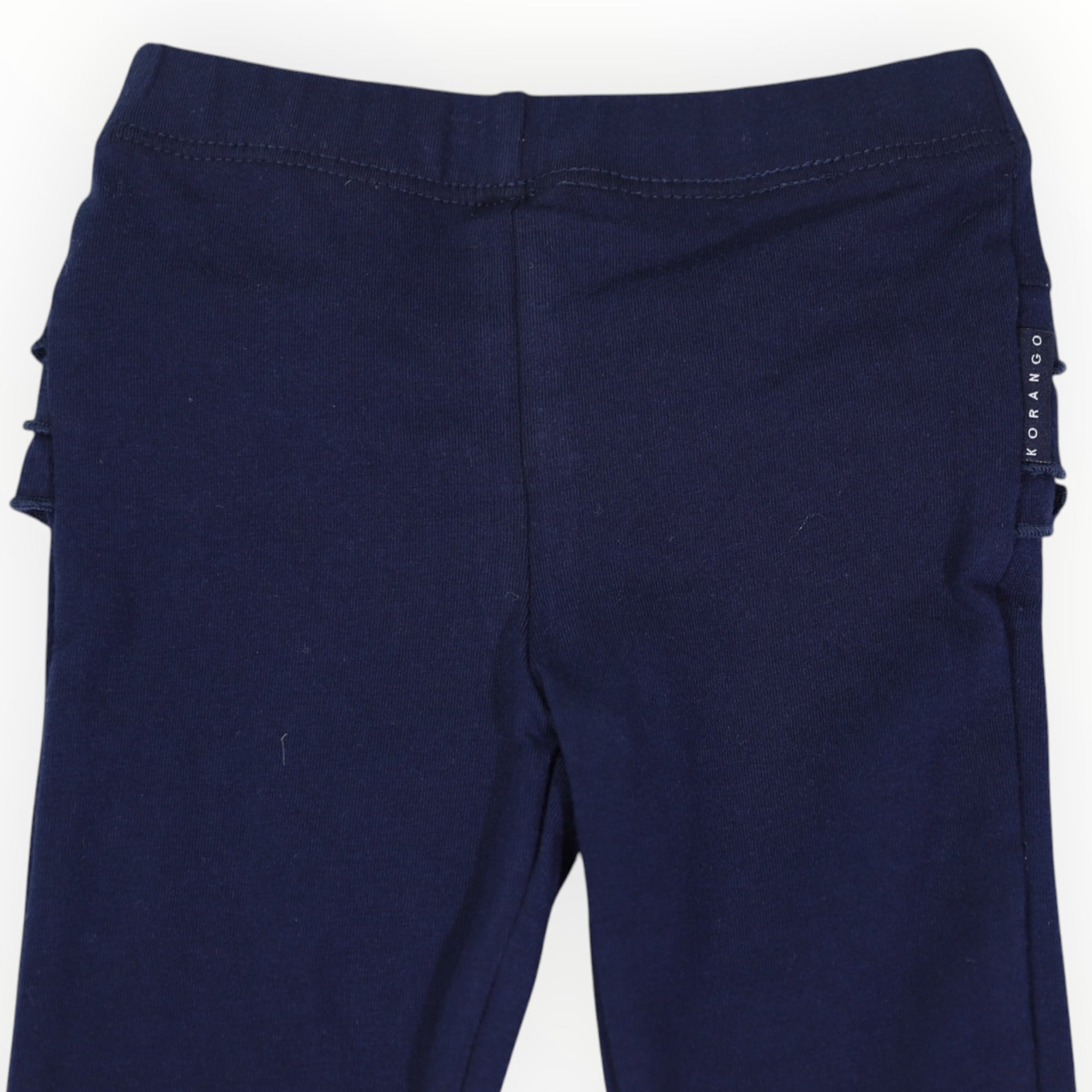 Cotton Navy Legging with Ruffle