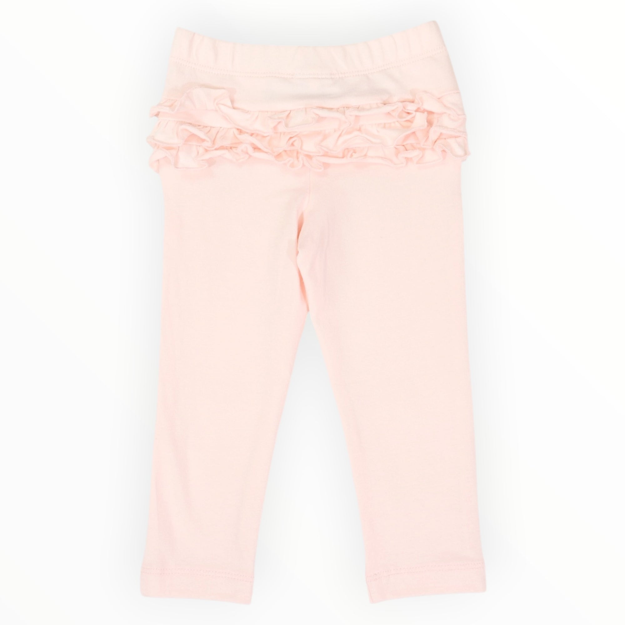 Cotton Pink Legging with Ruffle