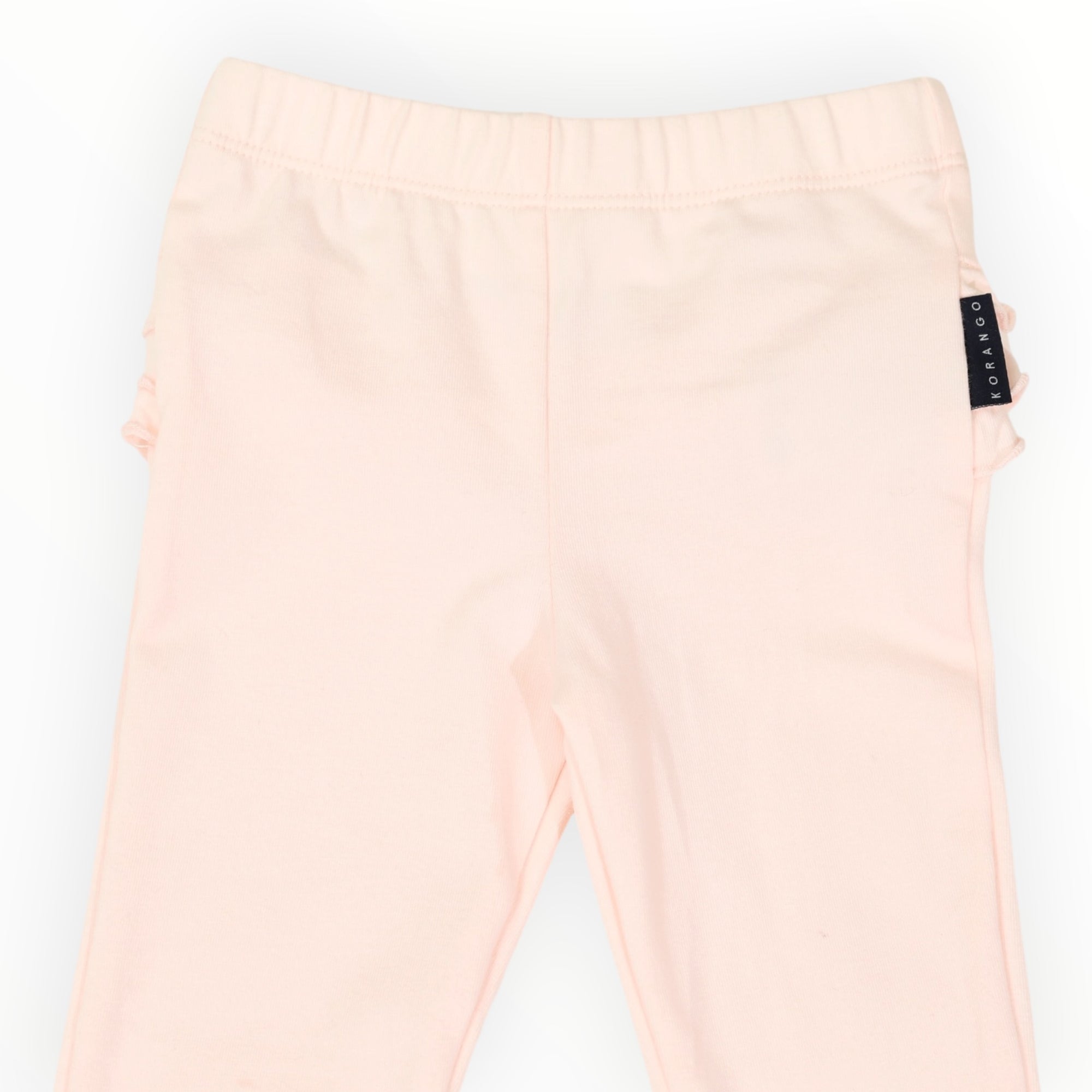 Cotton Pink Legging with Ruffle