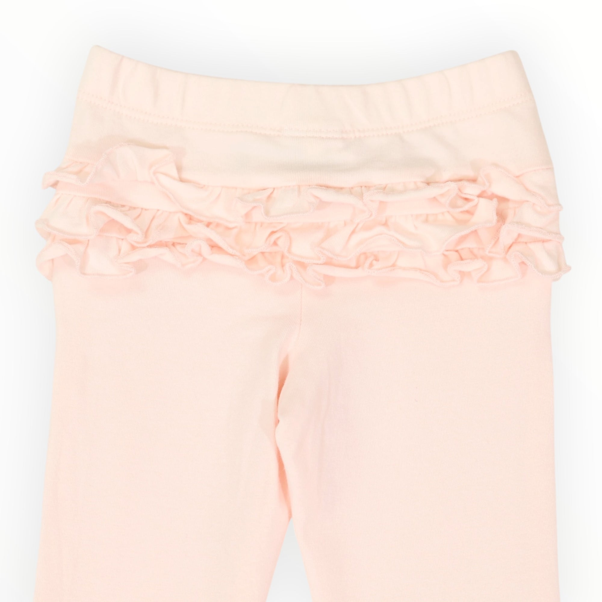 Cotton Pink Legging with Ruffle